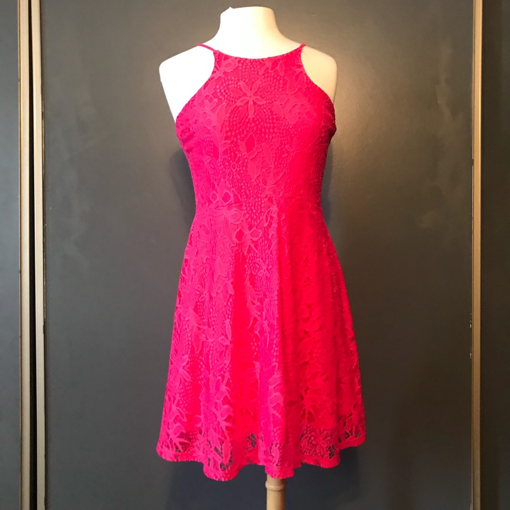 BKE pink lace dress